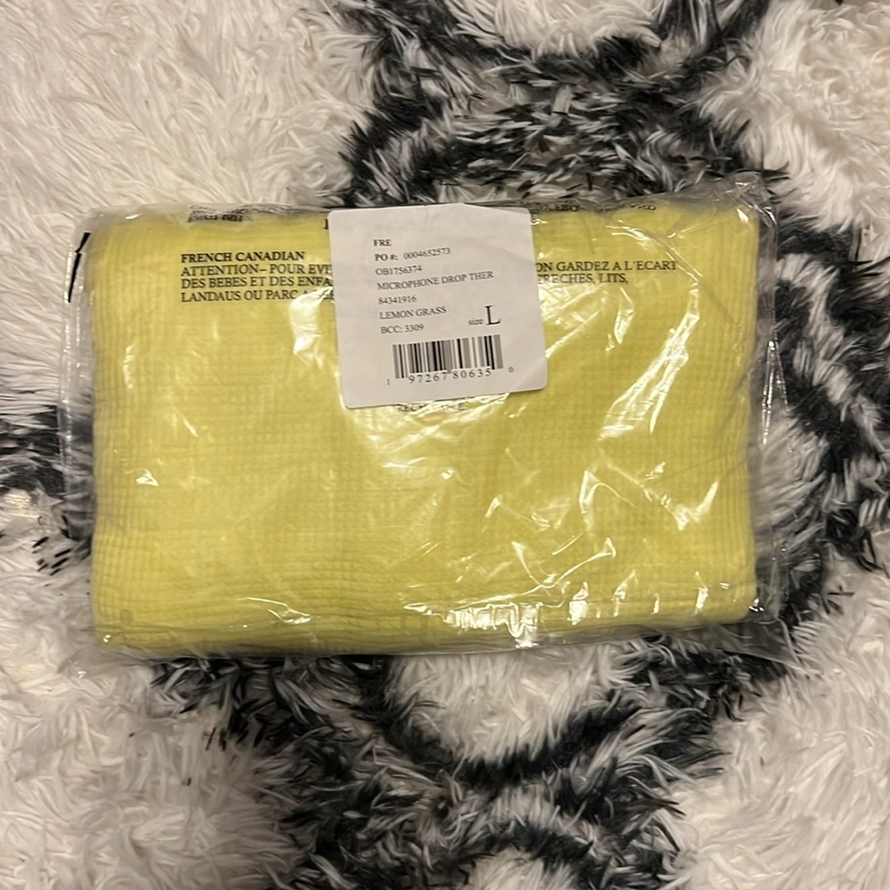 Free People Microphone Drop Thermal in Lemon Grass - Picture 5 of 6